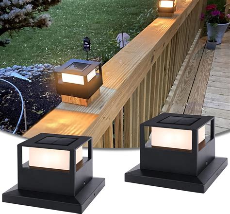 solar powered fence post lights